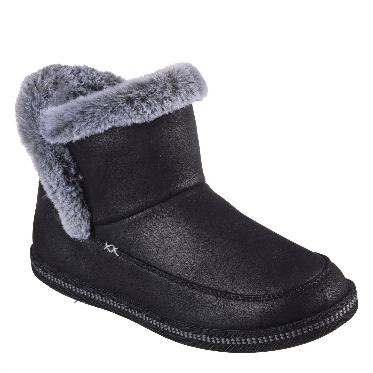 Black - Pack Shot - Skechers Womens-Ladies Campfire Flat Slippers
