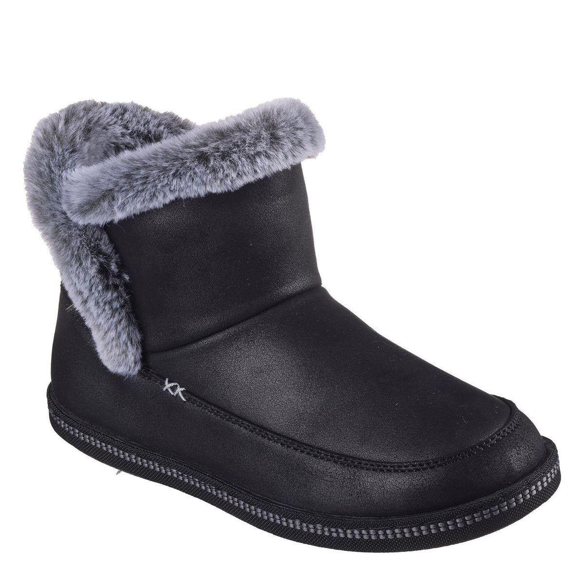 Black - Pack Shot - Skechers Womens-Ladies Campfire Flat Slippers