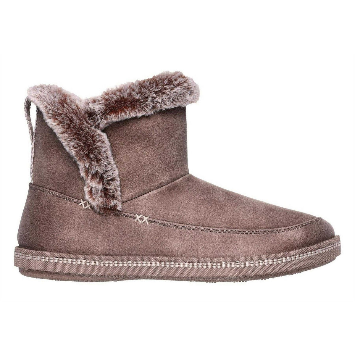 Dark Taupe - Front - Skechers Womens-Ladies Campfire Flat Slippers