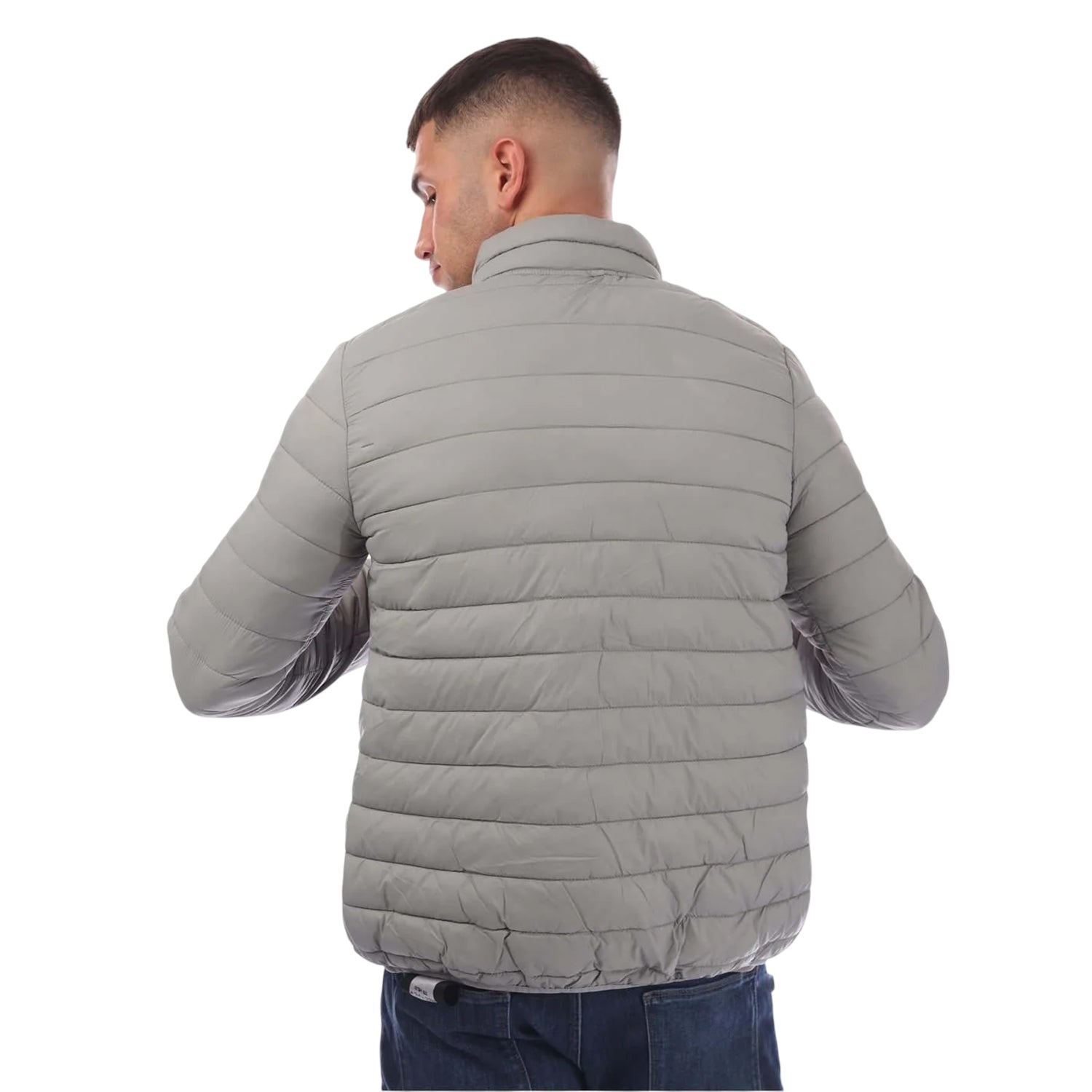 Grey - Back - Aquascutum Mens Puffer Jacket