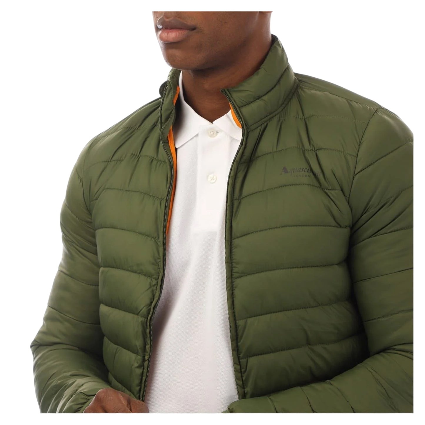 Army Green - Side - Aquascutum Mens Puffer Jacket