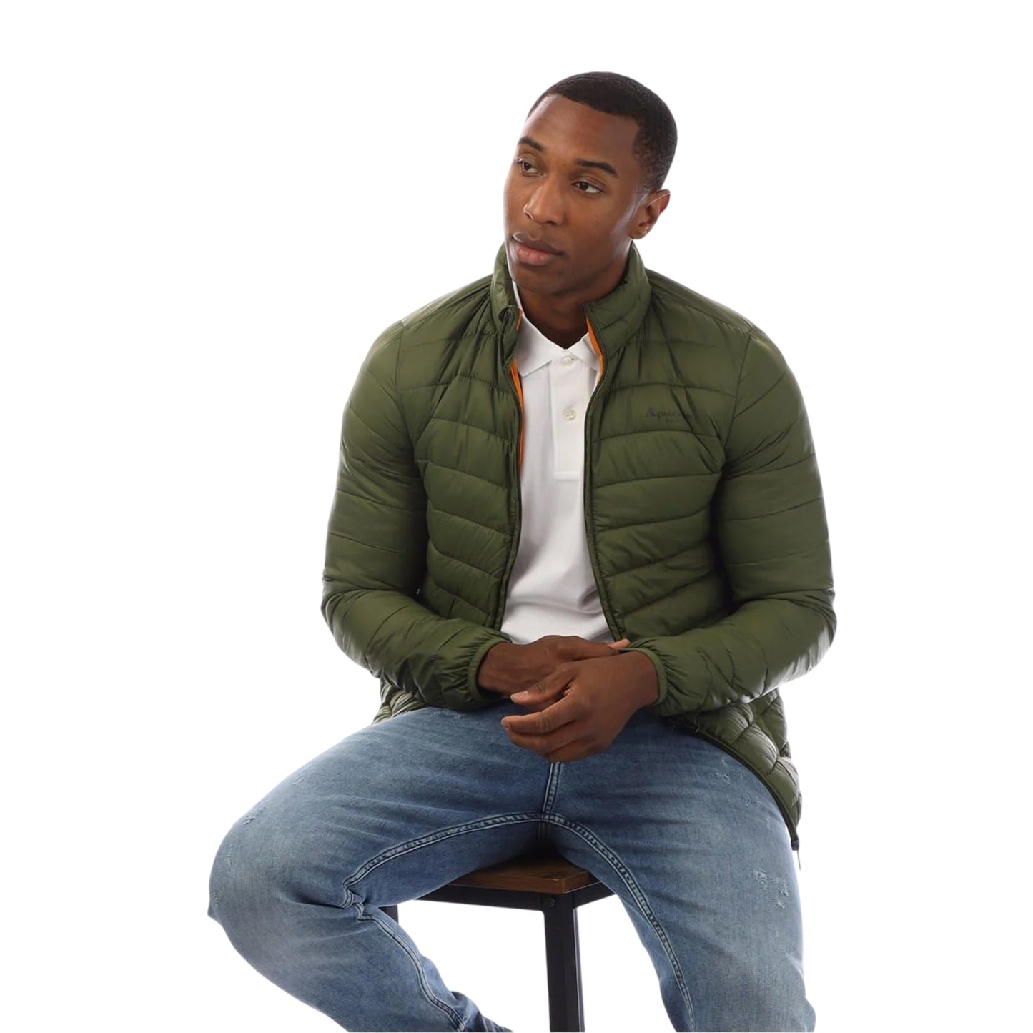Army Green - Lifestyle - Aquascutum Mens Puffer Jacket