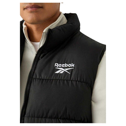 Black - Side - Reebok Mens Quilted Gilet