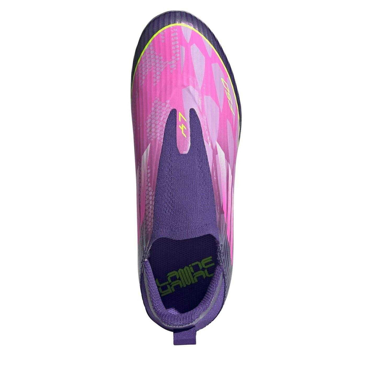 Purple-Yellow - Side - Adidas Childrens-Kids League Football Boots