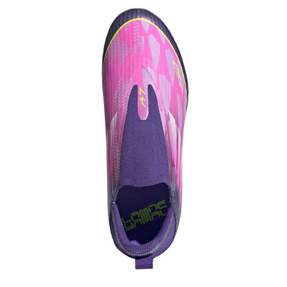 Purple-Yellow - Side - Adidas Childrens-Kids League Football Boots