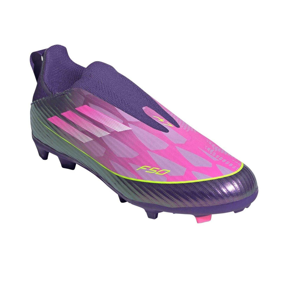 Purple-Yellow - Lifestyle - Adidas Childrens-Kids League Football Boots