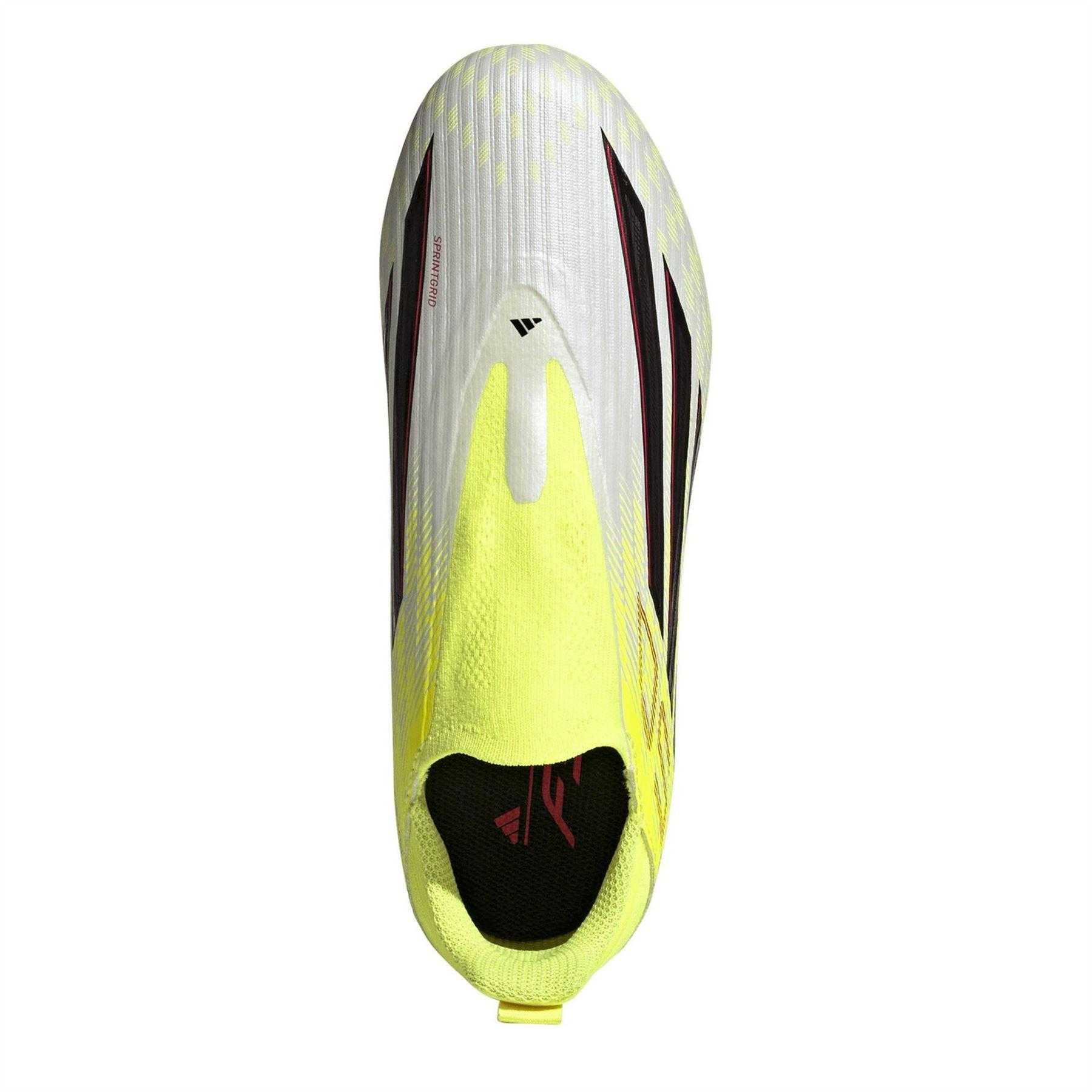 Solar Yellow - Side - Adidas Childrens-Kids League Football Boots