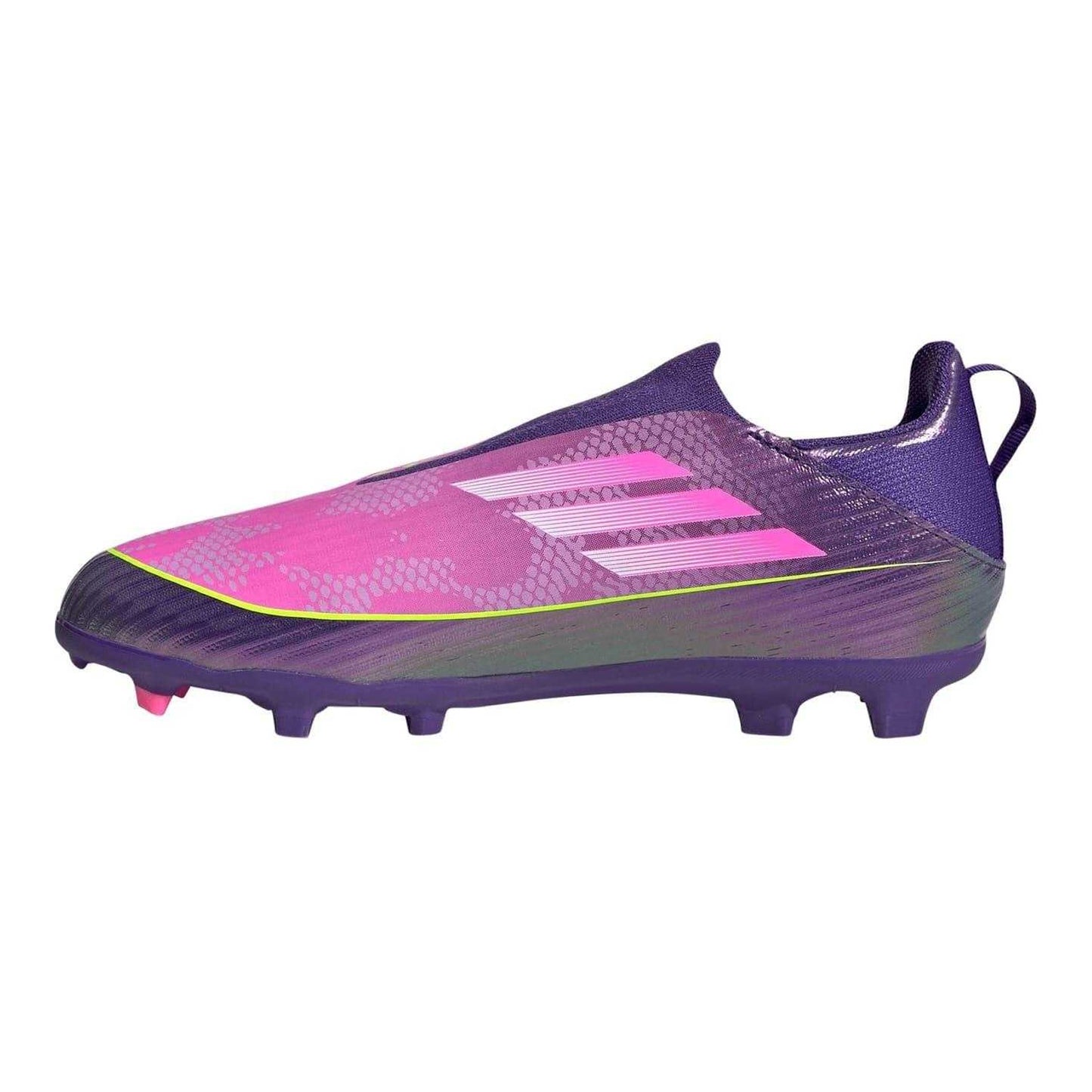 Purple-Yellow - Back - Adidas Childrens-Kids League Football Boots