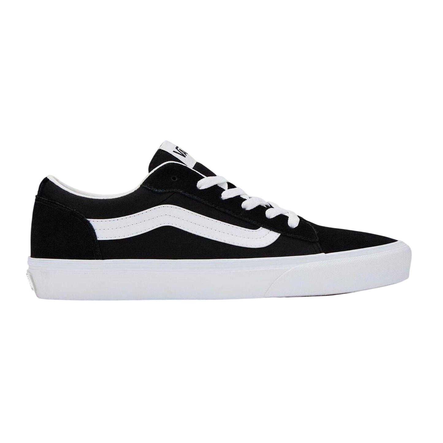Black-White - Front - Vans Mens Canvas Trainers