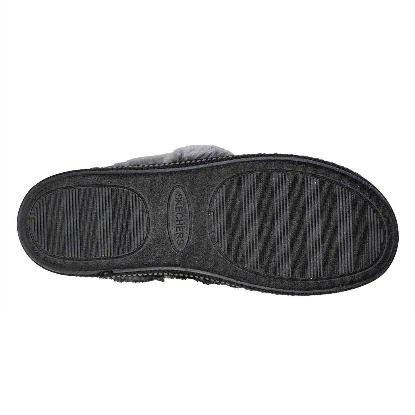 Black - Lifestyle - Skechers Womens-Ladies Cosy CampF Leather Slippers