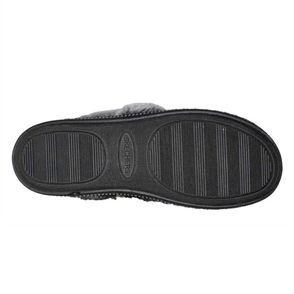 Black - Lifestyle - Skechers Womens-Ladies Cosy CampF Leather Slippers
