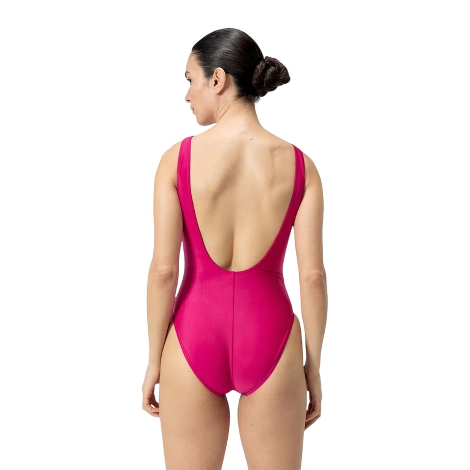 Purple-Blue - Back - Speedo Womens-Ladies Logo One Piece Swimsuit