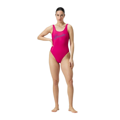 Purple-Blue - Lifestyle - Speedo Womens-Ladies Logo One Piece Swimsuit
