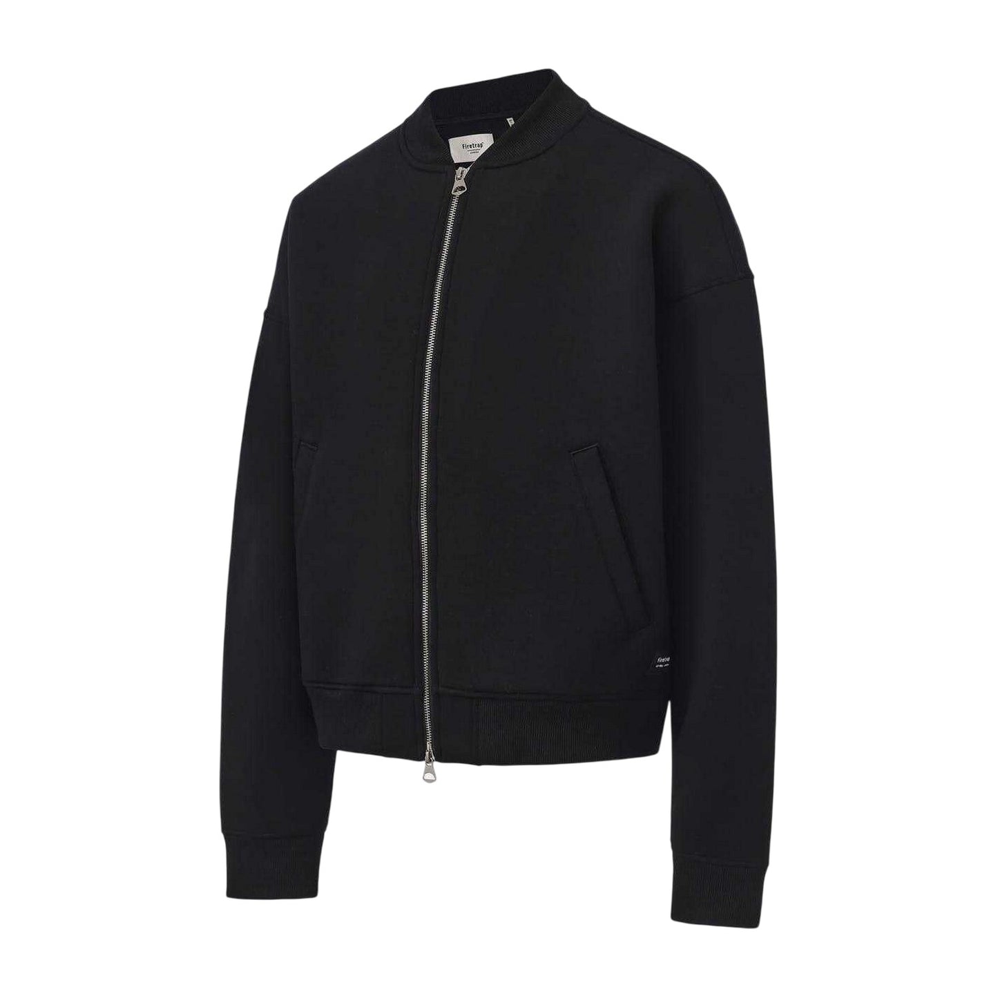 Black - Side - Firetrap Mens Scuba Bomber Jacket