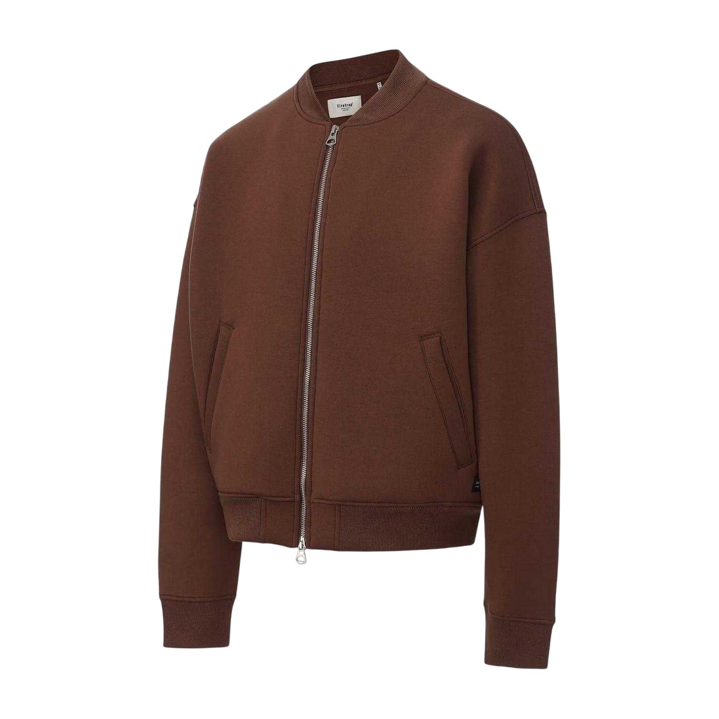 Brown - Side - Firetrap Mens Scuba Bomber Jacket