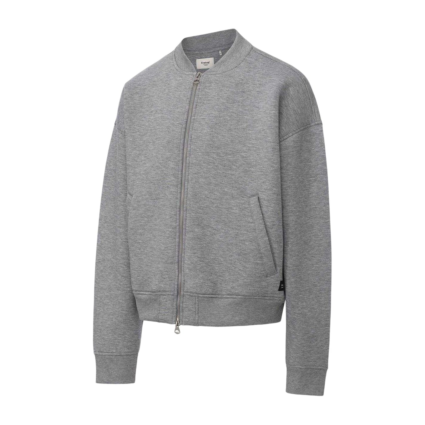 Grey - Side - Firetrap Mens Scuba Bomber Jacket