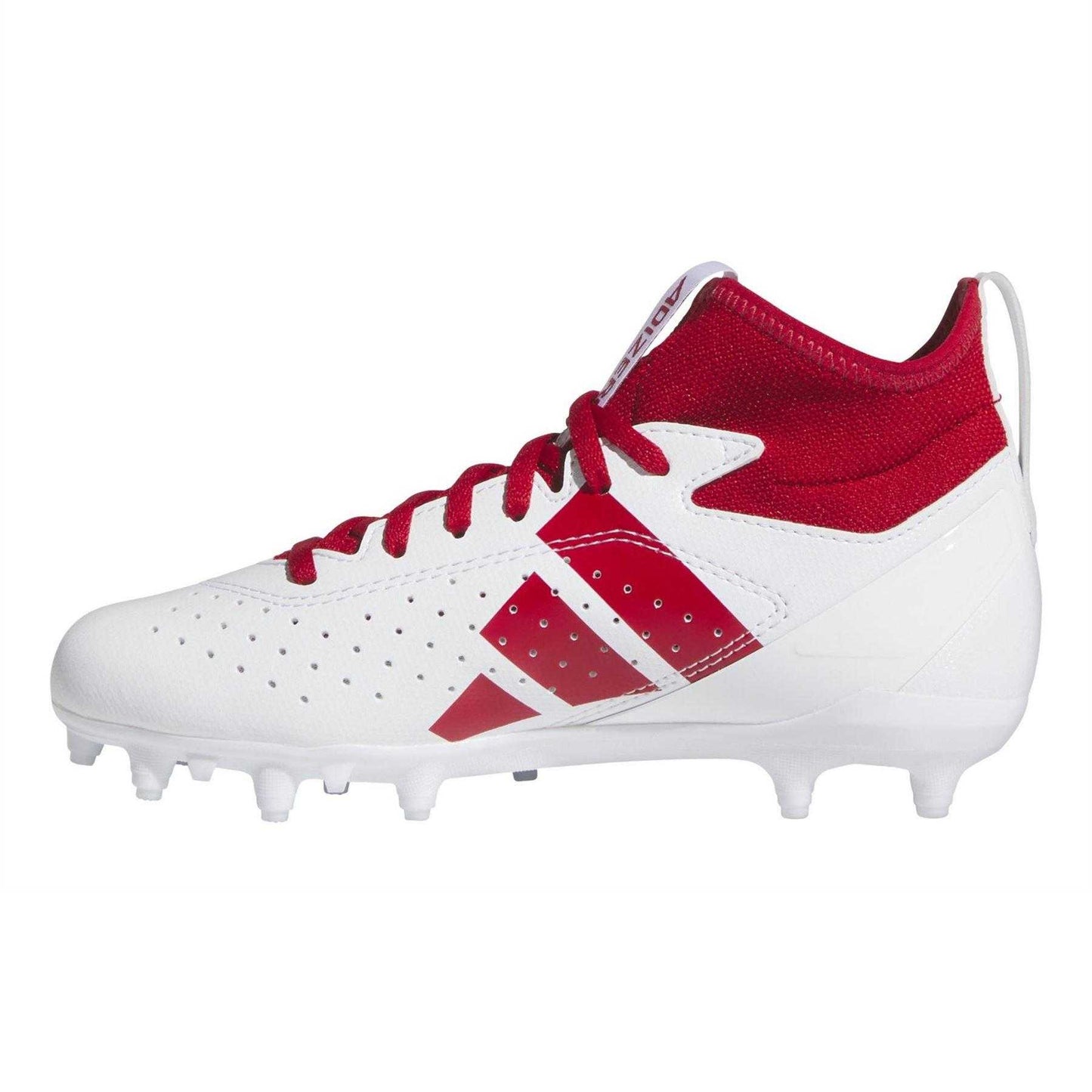 White - Side - Adidas Childrens-Kids Impact 3 Stripes Football Boots
