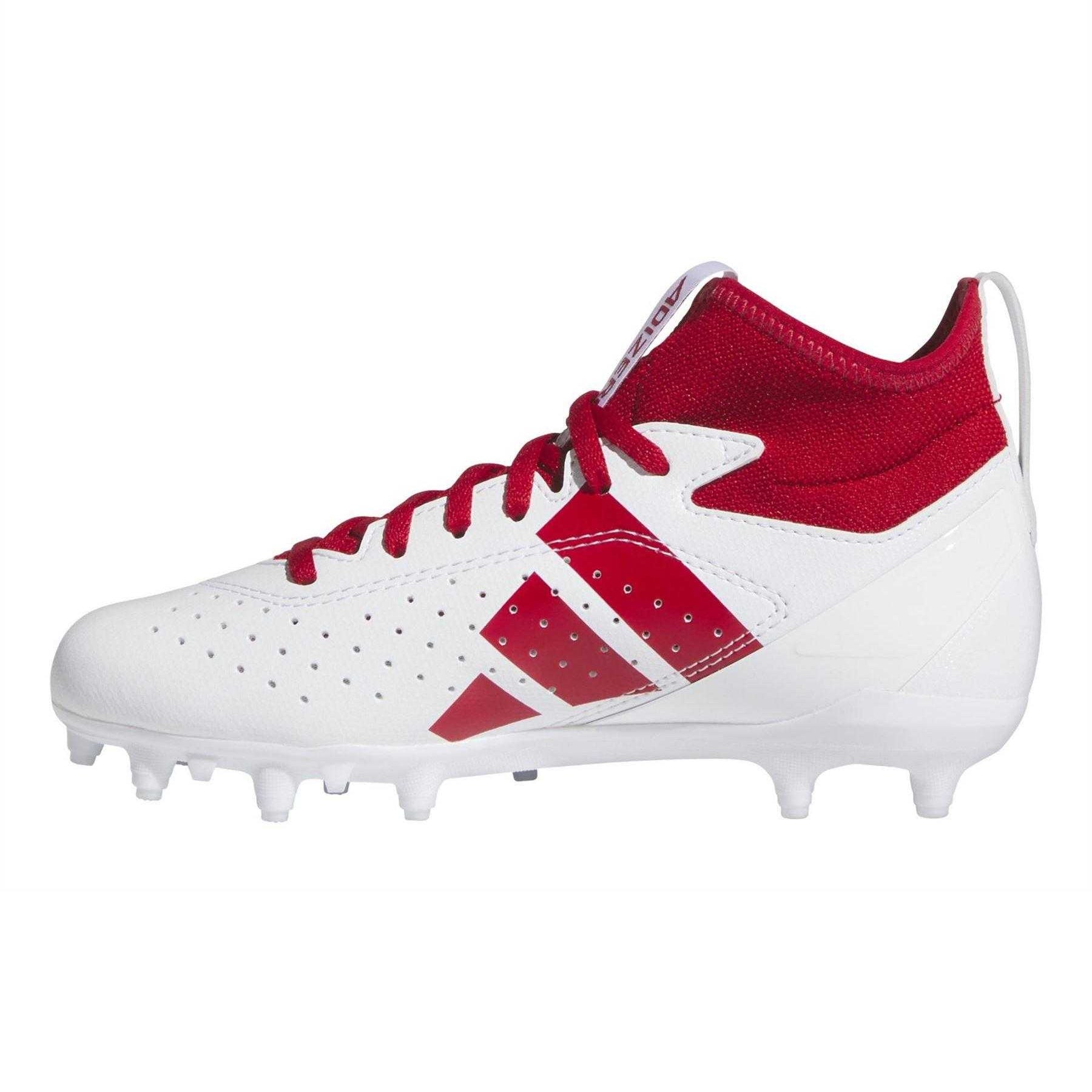 White - Side - Adidas Childrens-Kids Impact 3 Stripes Football Boots