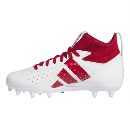 White - Side - Adidas Childrens-Kids Impact 3 Stripes Football Boots