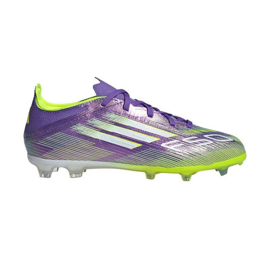 Purple-White - Front - Adidas Childrens-Kids X Speedportal.3 Firm Ground Football Boots