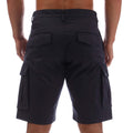 Navy - Back - Gant Mens Twill Relaxed Fit Cargo Shorts