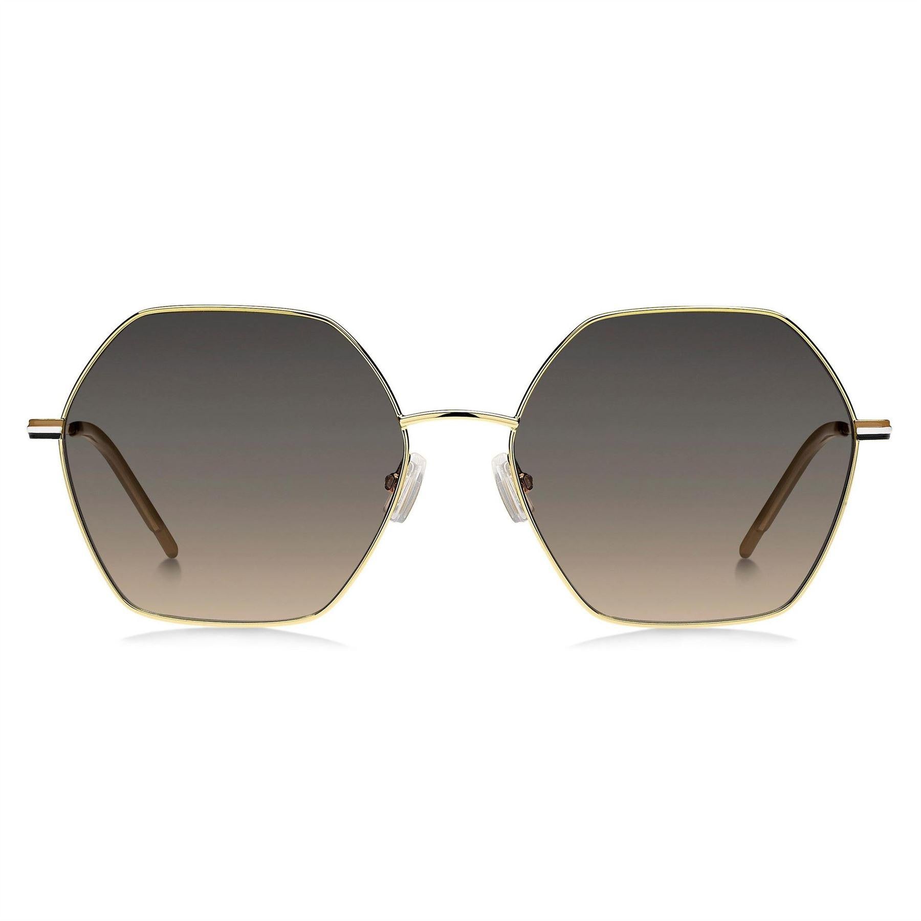 Gold - Back - Boss Unisex Adult Round Geometric Sunglasses