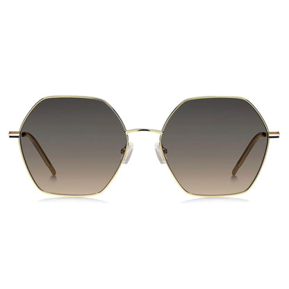 Gold - Back - Boss Unisex Adult Round Geometric Sunglasses