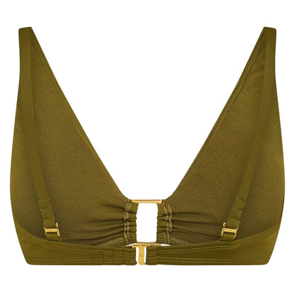 Khaki Green - Back - Ralph Lauren Womens-Ladies Lauren Bikini Top