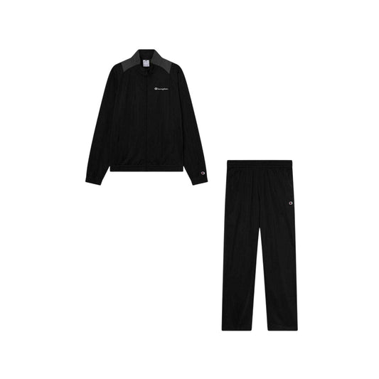 Black - Front - Champion Mens Logo Polyester Tracksuit