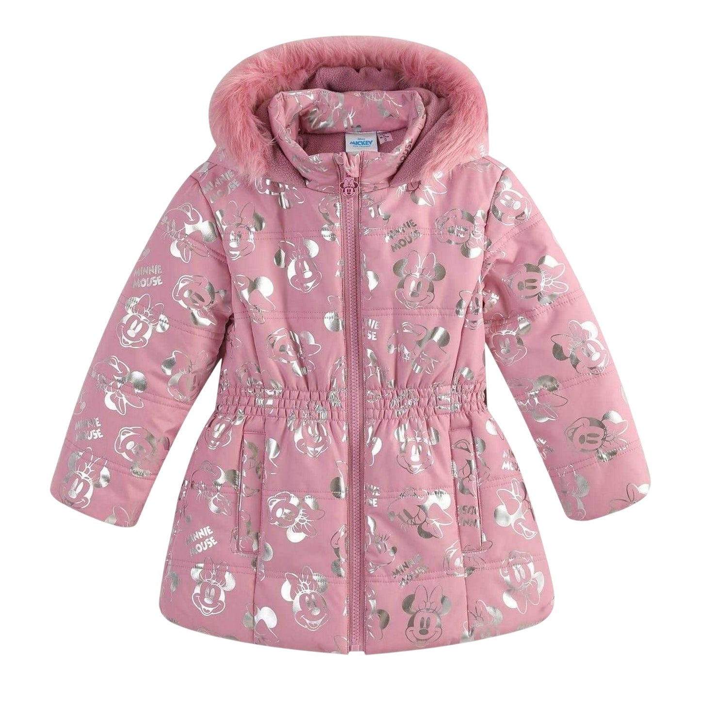 Mouse Grey - Front - Disney Girls Minnie Mouse Coat