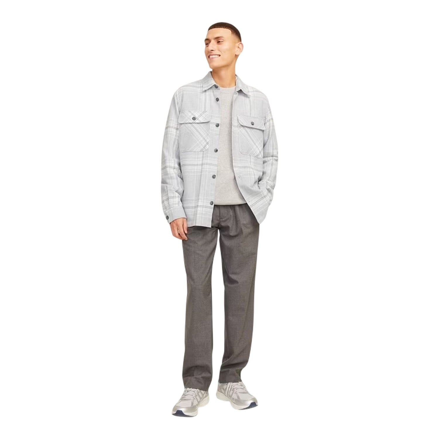 Grey Melange - Lifestyle - Jack And Jones Mens Raymond Shacket