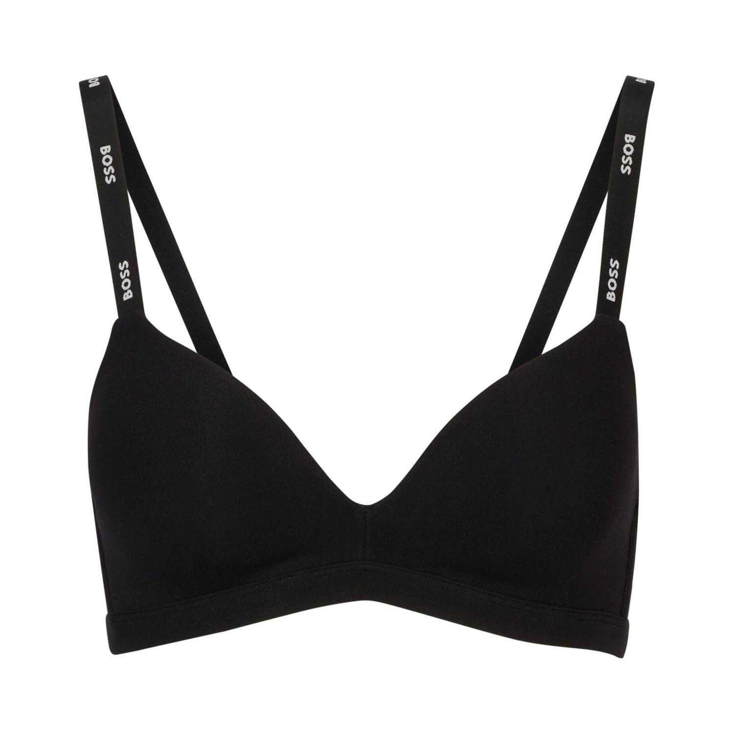 Black - Front - Boss Womens-Ladies Triangle Logo Bra