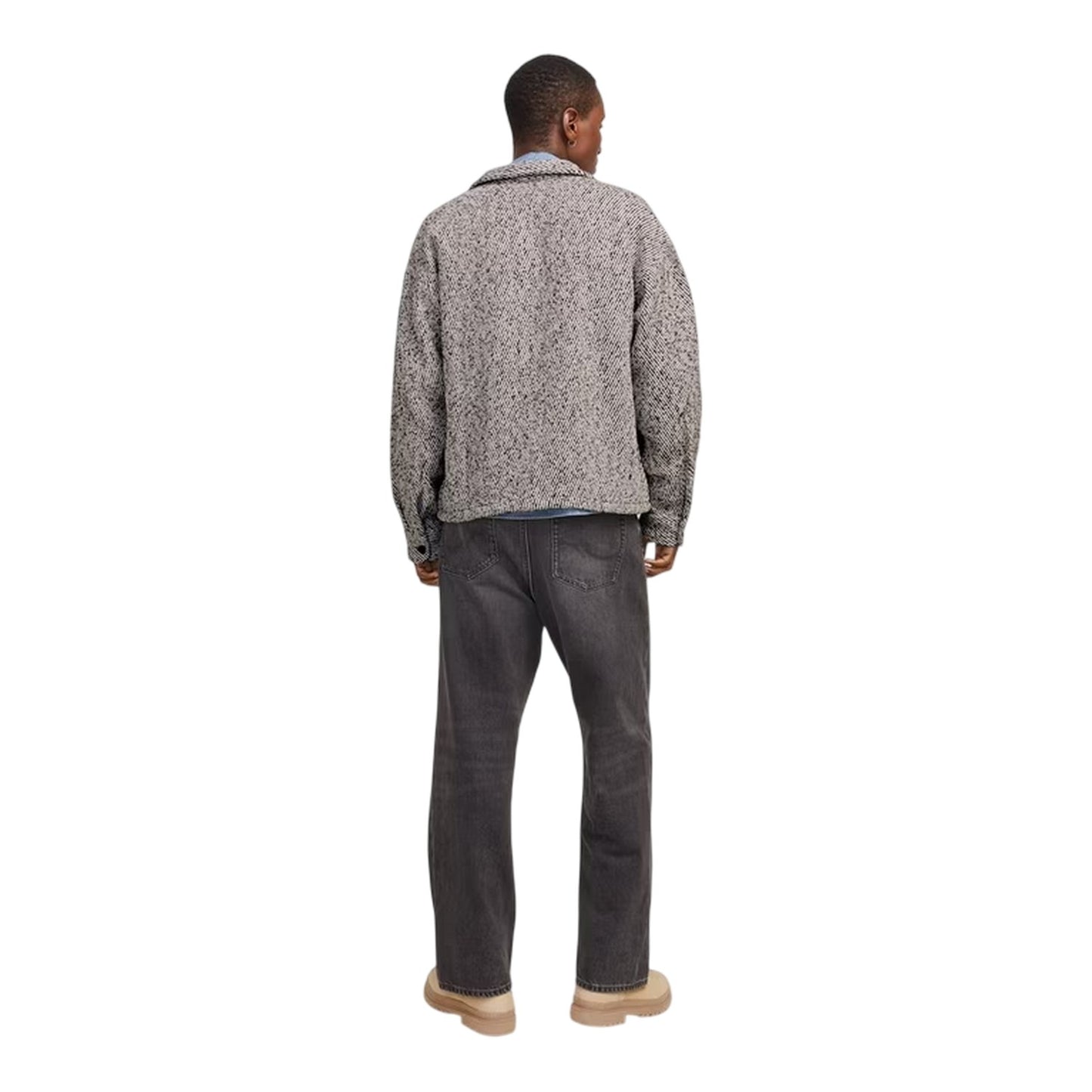 Chocolate - Back - Jack And Jones Mens Relaxed Fit Winter Overshirt