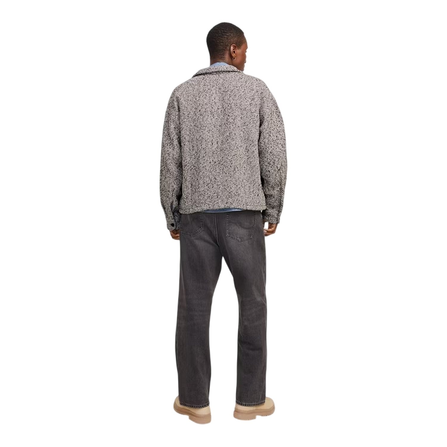 Chocolate - Back - Jack And Jones Mens Relaxed Fit Winter Overshirt