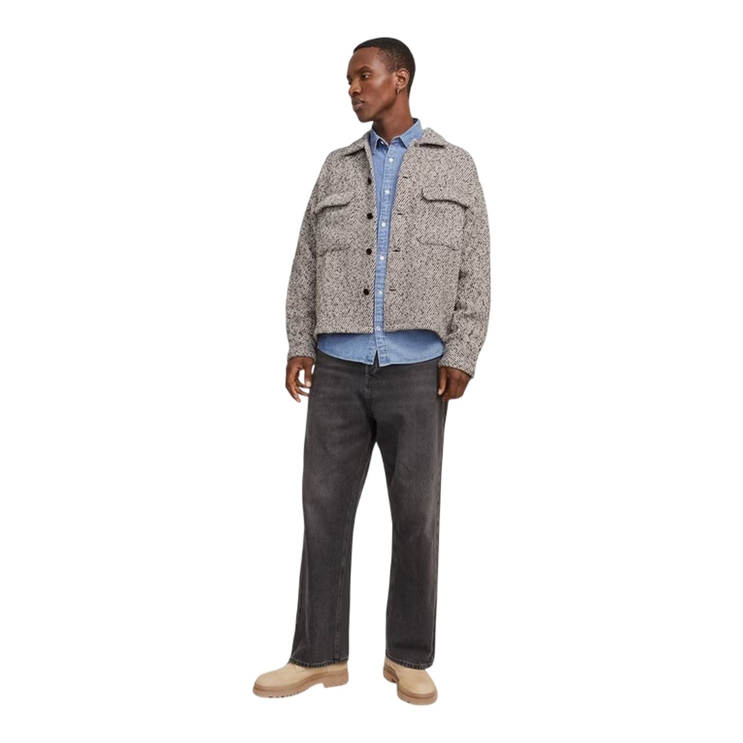 Chocolate - Lifestyle - Jack And Jones Mens Relaxed Fit Winter Overshirt