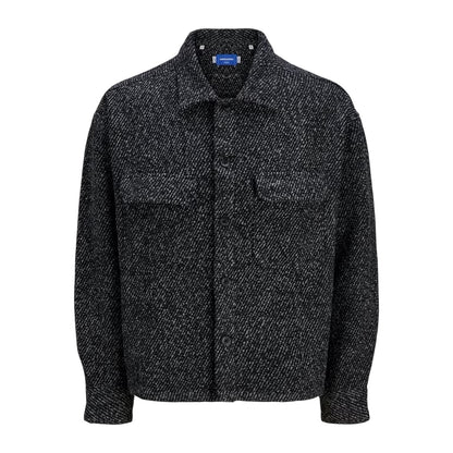 Black - Front - Jack And Jones Mens Relaxed Fit Winter Overshirt