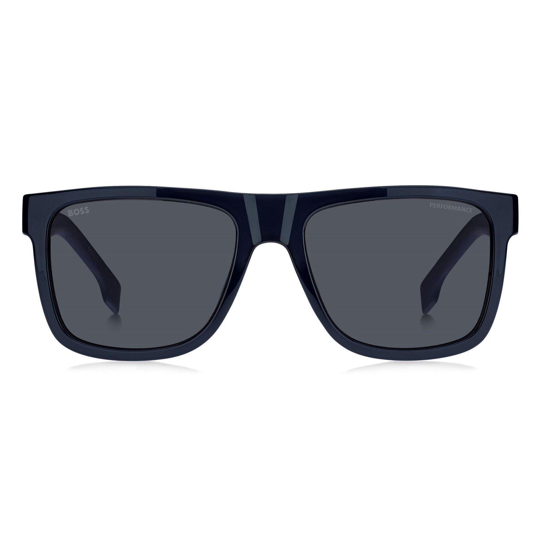 Blue - Back - Boss Mens Rectangular Sunglasses