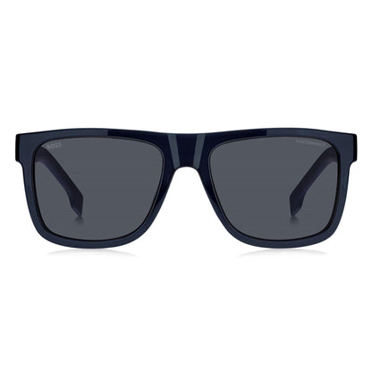 Blue - Back - Boss Mens Rectangular Sunglasses