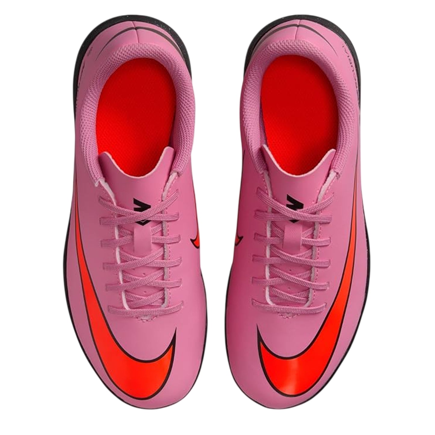 Pink-Black - Side - Nike Childrens-Kids Vapor Ribbed Synthetic Football Astro Turf Trainers