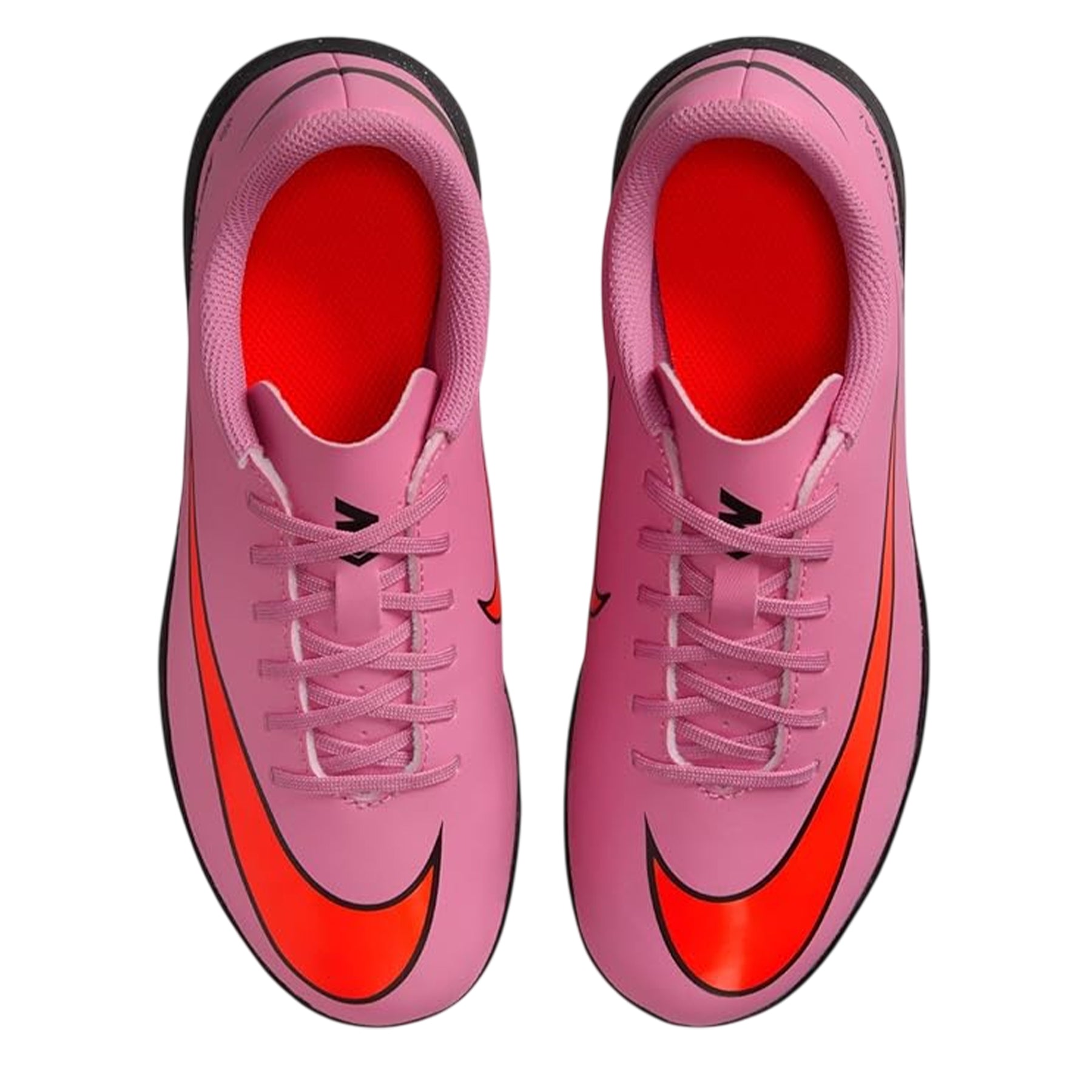 Pink-Black - Side - Nike Childrens-Kids Vapor Ribbed Synthetic Football Astro Turf Trainers