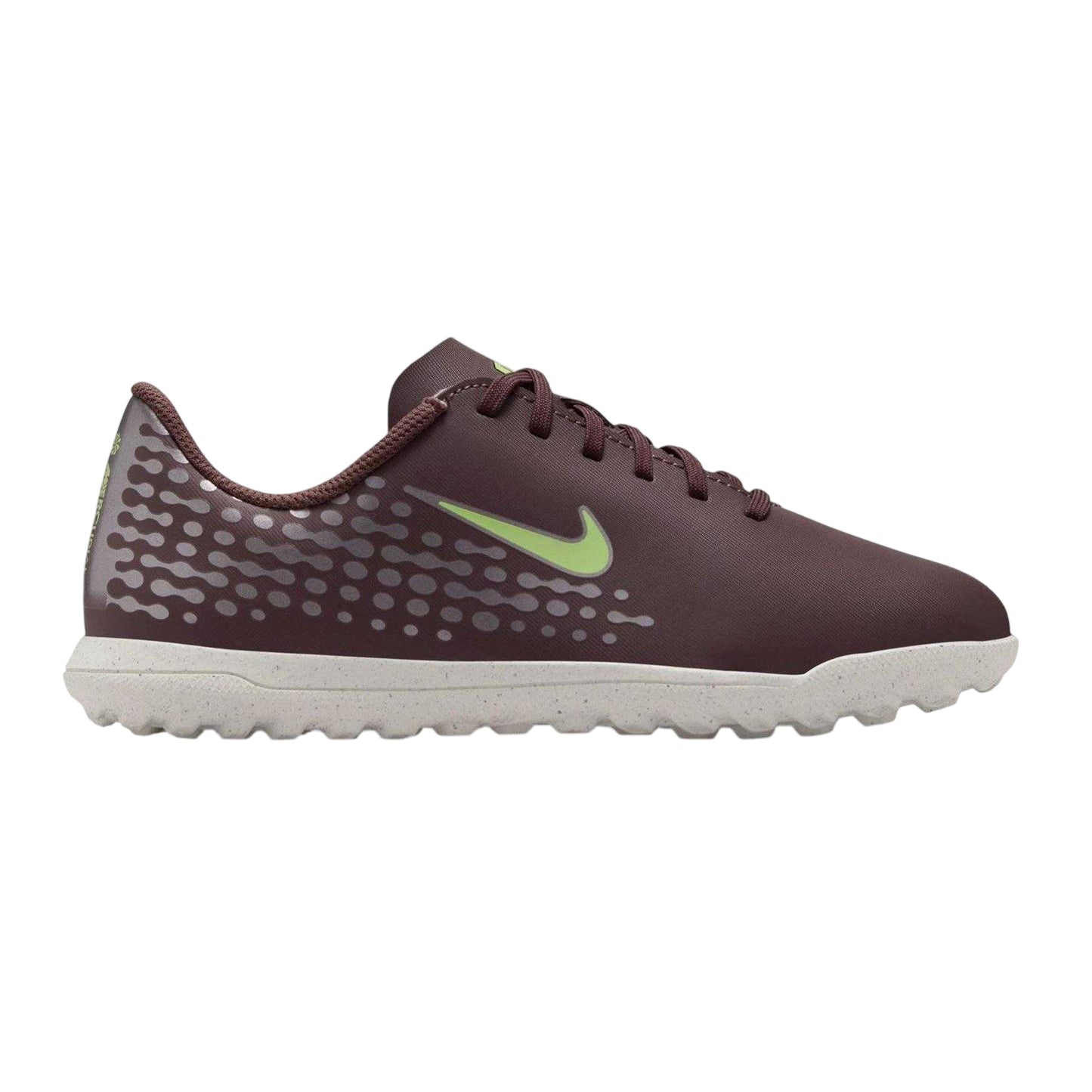 Plum Pink-Silver Pink - Front - Nike Childrens-Kids Vapor Ribbed Synthetic Football Astro Turf Trainers