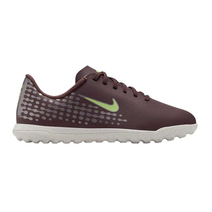 Plum Pink-Silver Pink - Front - Nike Childrens-Kids Vapor Ribbed Synthetic Football Astro Turf Trainers