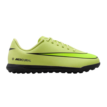Volt-Crimson Red - Front - Nike Childrens-Kids Vapor Ribbed Synthetic Football Astro Turf Trainers