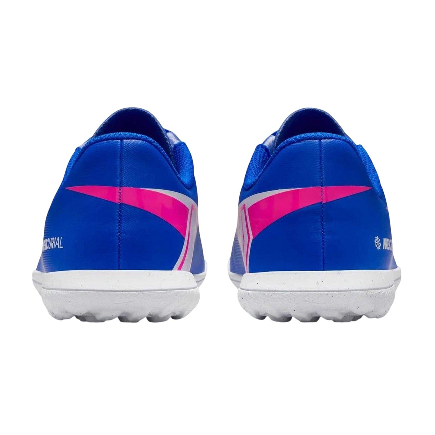 Blue-White-Pink - Back - Nike Childrens-Kids Vapor Ribbed Synthetic Football Astro Turf Trainers