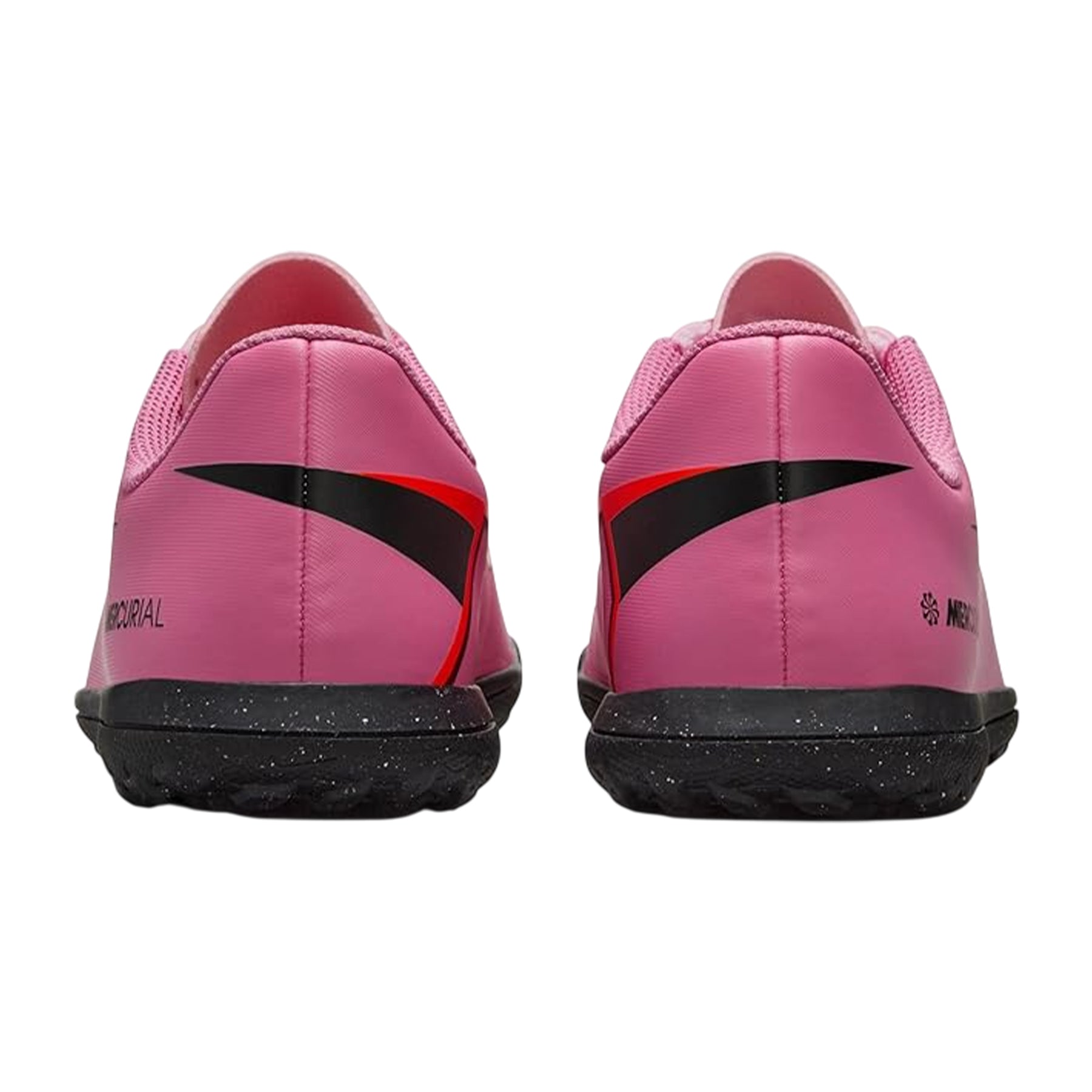 Pink-Black - Back - Nike Childrens-Kids Vapor Ribbed Synthetic Football Astro Turf Trainers