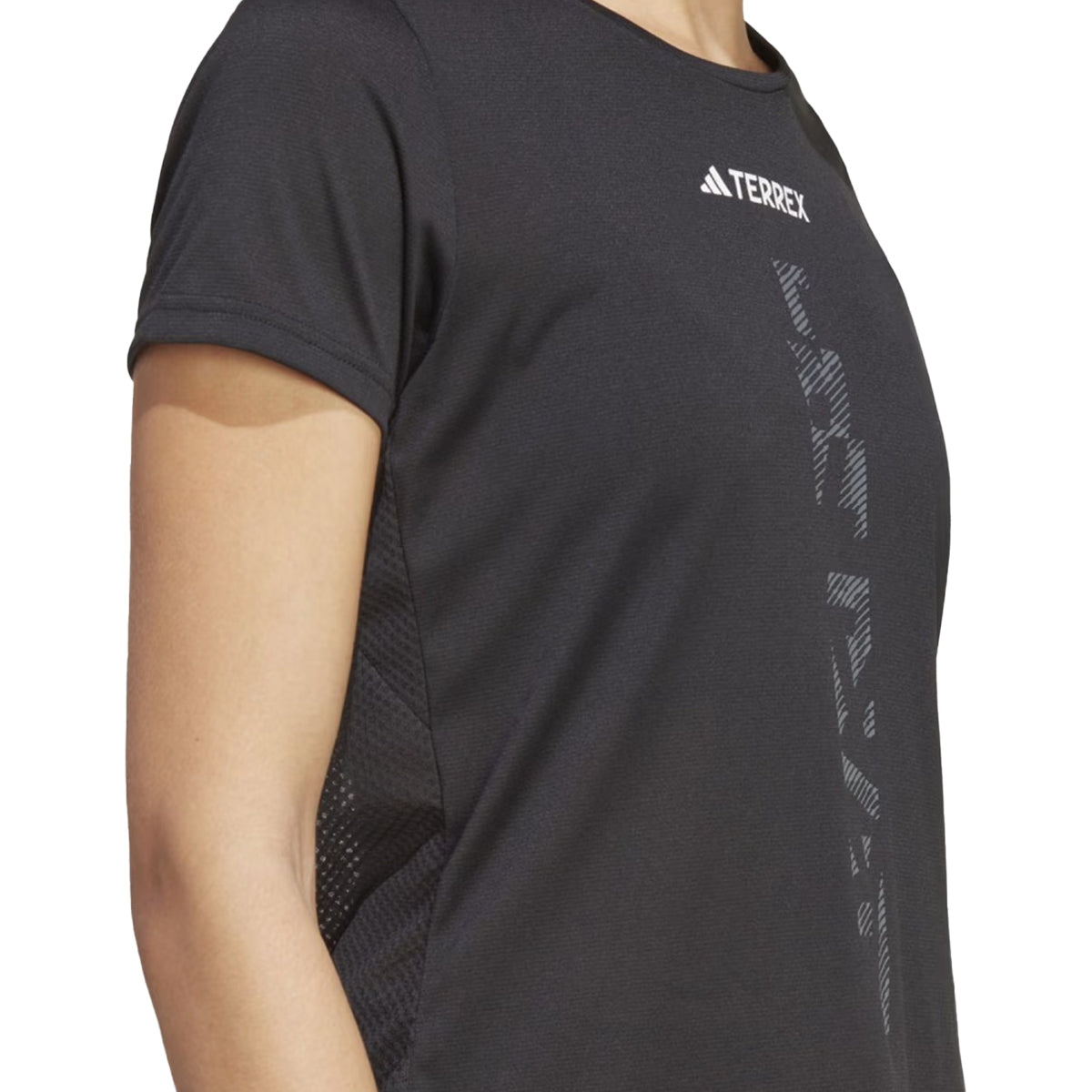 Black - Lifestyle - Adidas Womens-Ladies Terrex Agravic Trail Running T-Shirt