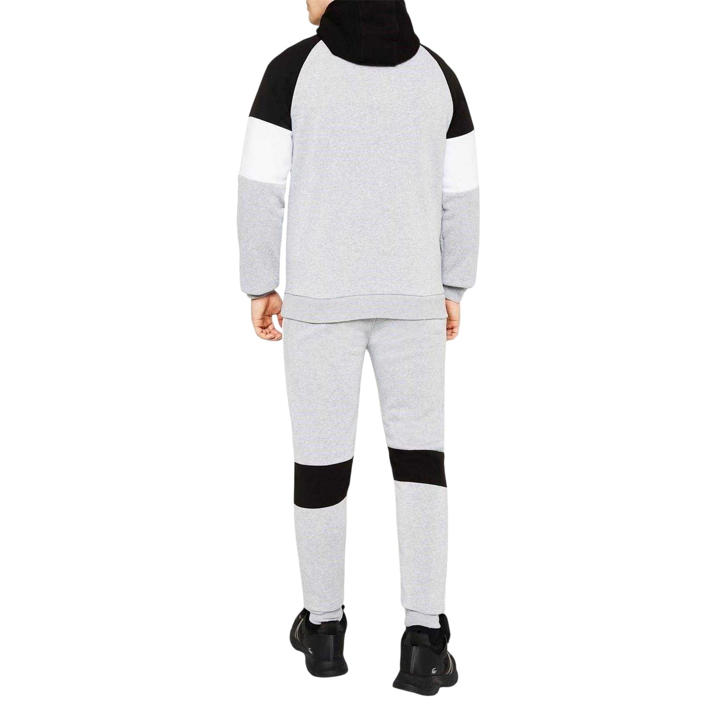 Grey-Black Marl - Back - Slazenger Mens Quarter Zip Tracksuit Set