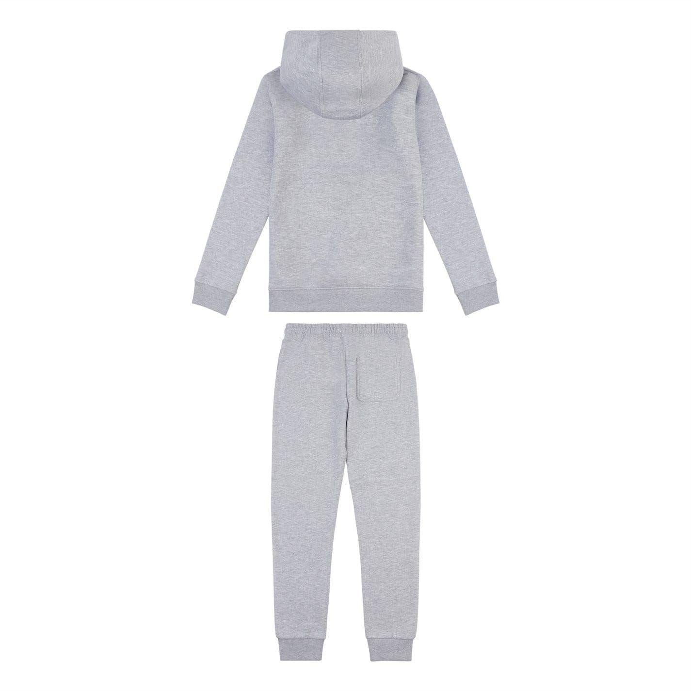Grey Heather - Back - Lyle & Scott Childrens-Kids Logo Hoodie & Bottom Set Set