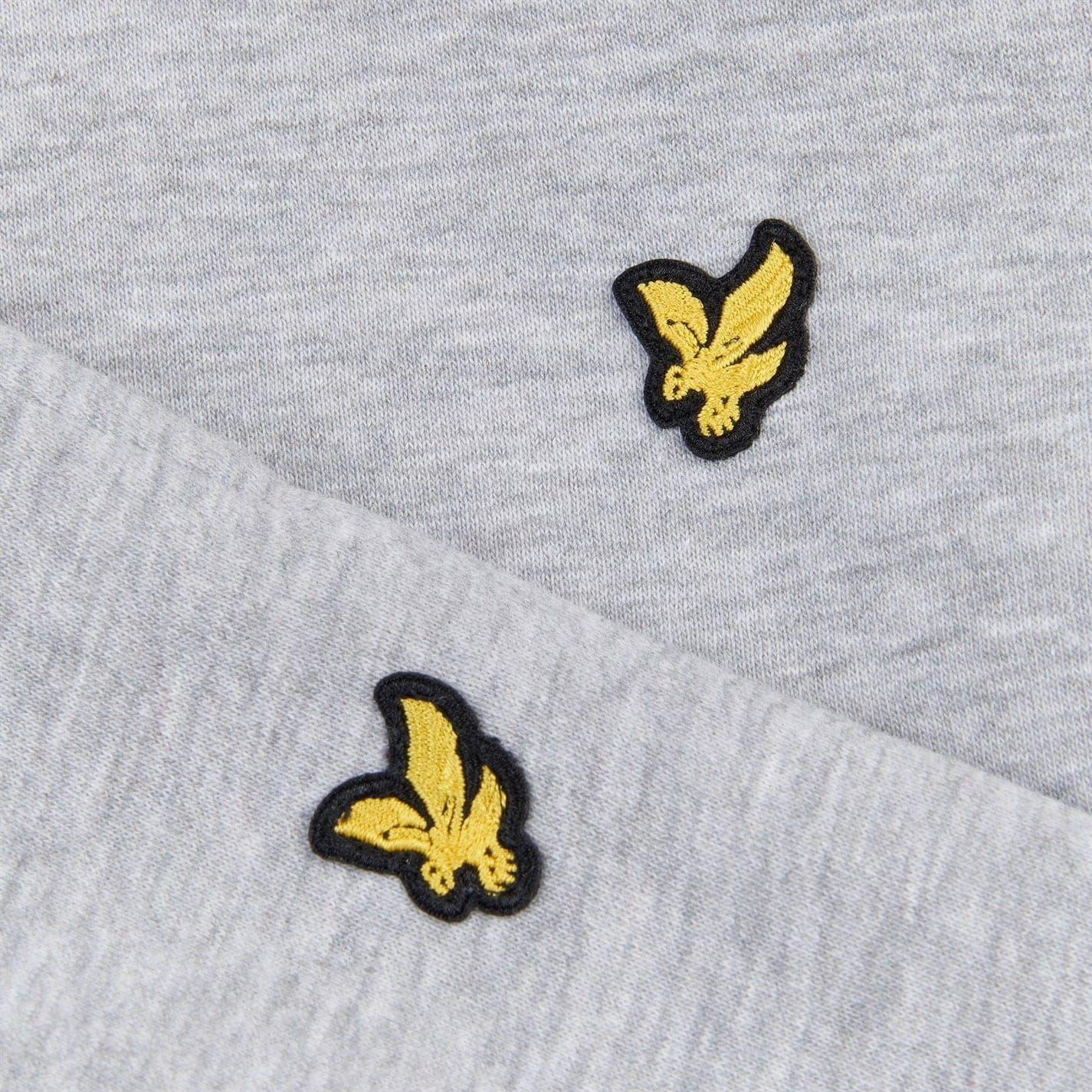 Grey Heather - Side - Lyle & Scott Childrens-Kids Logo Hoodie & Bottom Set Set