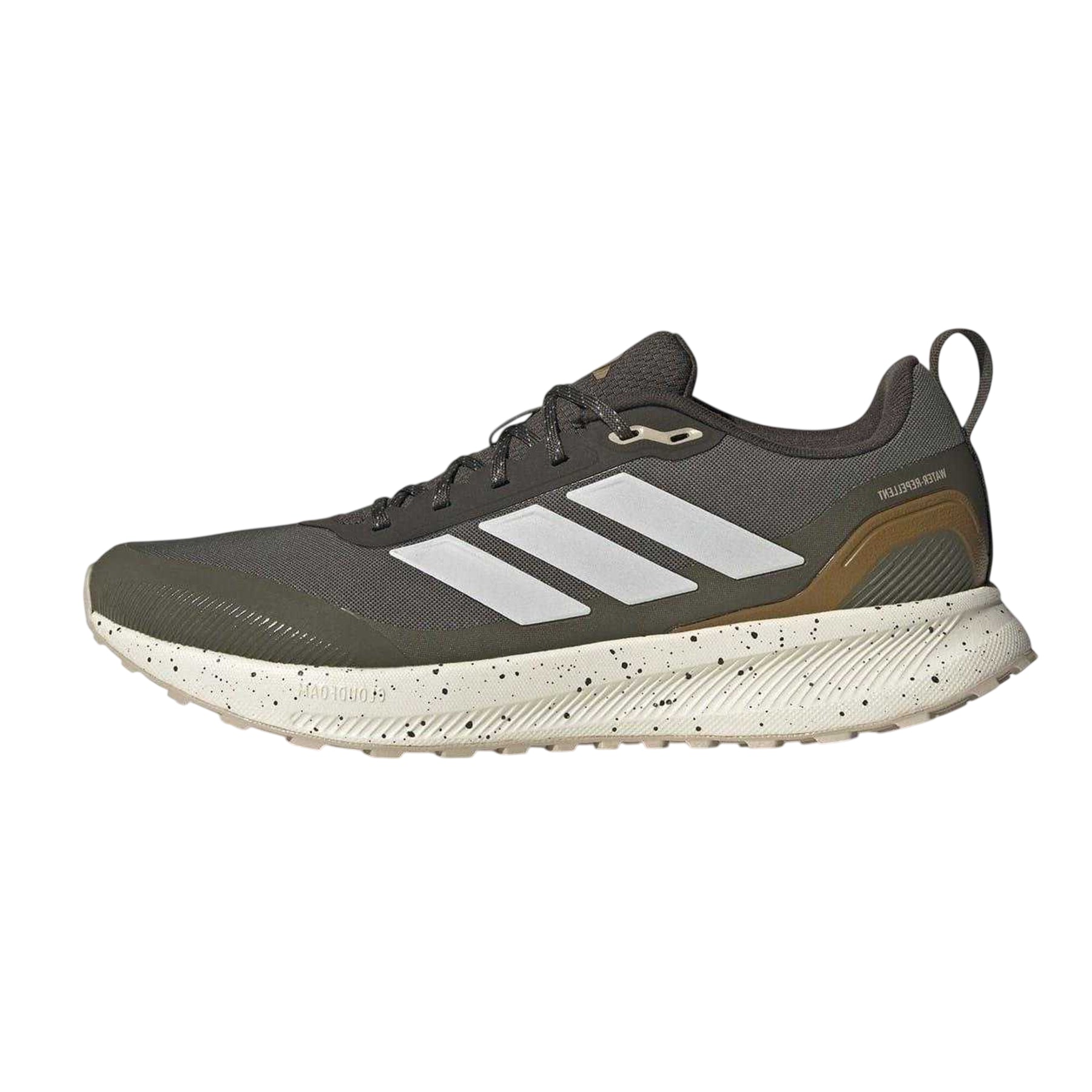 Olive-White - Back - Adidas Mens Runfalcon 5 Water Repellent Trainers